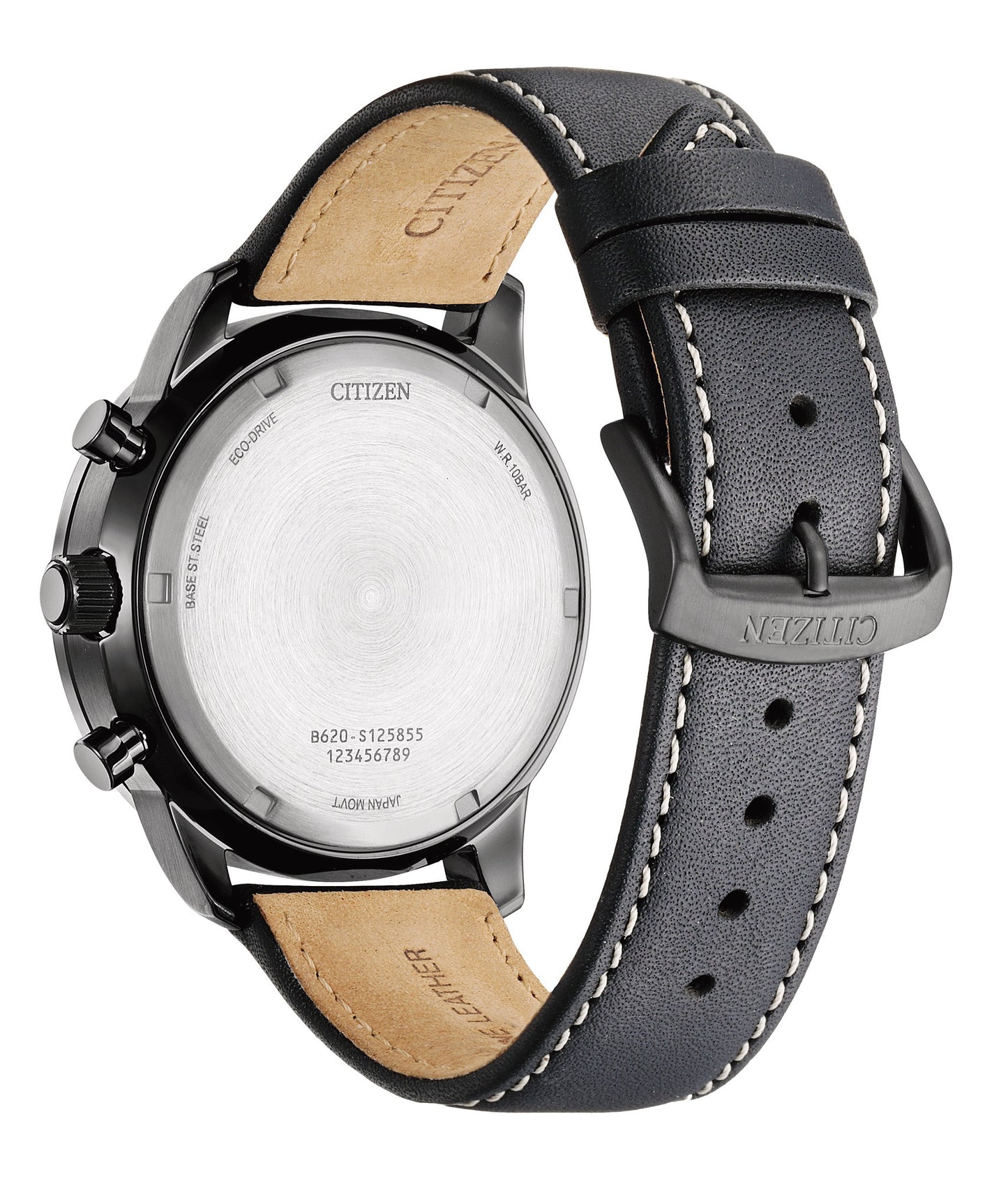 Citizen Men Eco-Drive Chronograph Green Dial Leather Watch - CA4505-21X