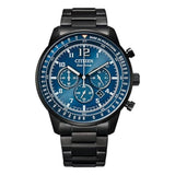 Citizen Stainless Steel Analog Blue Dial Black Strap Men's Watch-Ca4505-80L