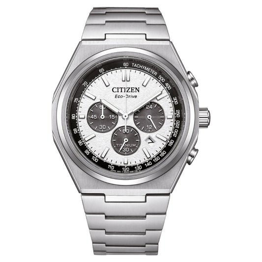 Citizen Zenshin 42.5 mm White Dial Eco-Drive Men Watch- CA4610-85A
