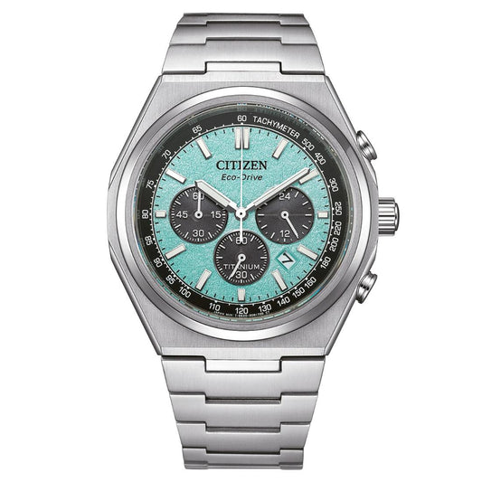 Citizen Zenshin 42.5 mm Light Blue Dial Eco-Drive Men Watch- CA4610-85M
