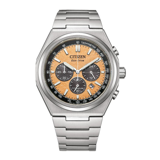 Citizen Zenshin 42.5 mm Orange Dial Eco-Drive Men Watch- CA4610-85Z