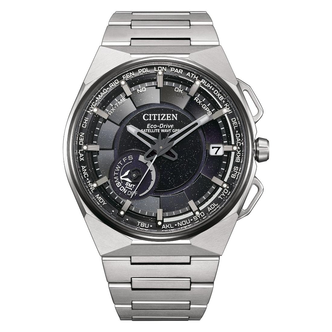 Citizen Satellite Wave X 45.4 mm Black Dial Men Watch- CC3097-52E