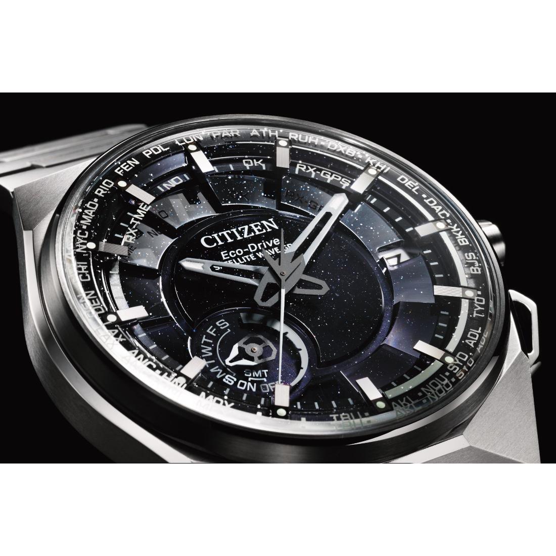 Citizen Satellite Wave X 45.4 mm Black Dial Men Watch- CC3097-52E