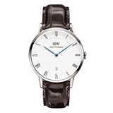 Daniel Wellington Women 34 mm Quartz Analog White Dial Brown Leather Strap Watch DW00100097