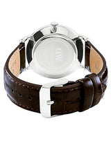 Daniel Wellington Women 34 mm Quartz Analog White Dial Brown Leather Strap Watch DW00100097
