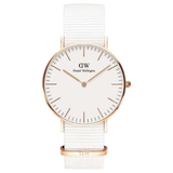 Daniel Wellington Classic 36 mm Dover RG White Unisex Watch DW00100309