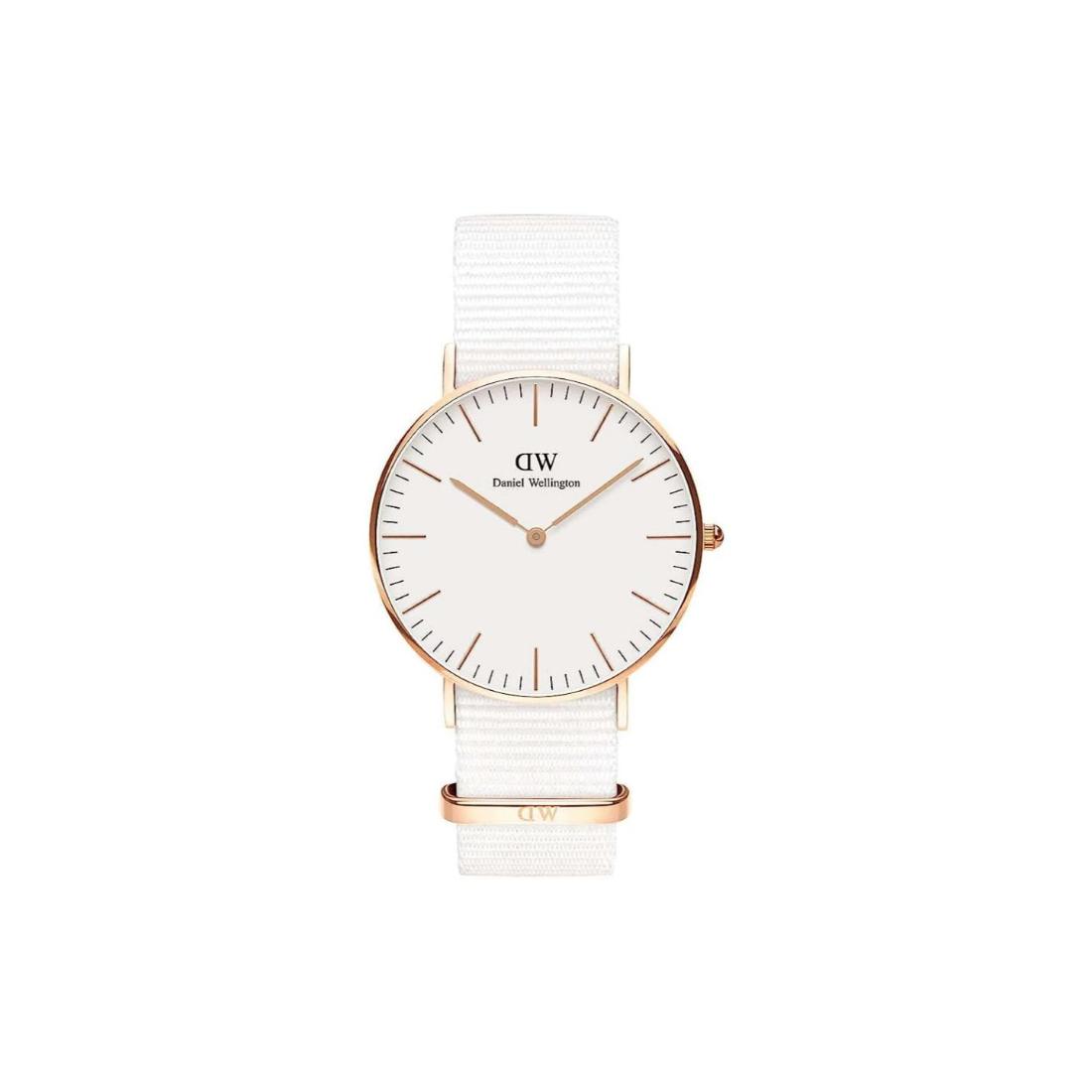 Daniel Wellington Classic 36 mm Dover RG White Unisex Watch- DW00100309