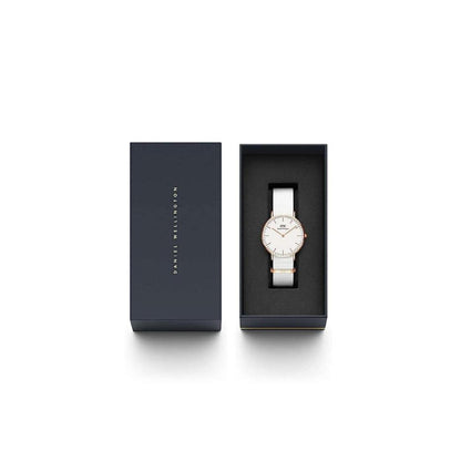 Daniel Wellington Classic 36 mm Dover RG White Unisex Watch- DW00100309