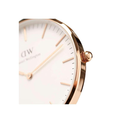 Daniel Wellington Classic 36 mm Dover RG White Unisex Watch- DW00100309