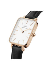 Daniel Wellington Quadro 20x26 mm White Rectangle Dial Women Watch  DW00100434