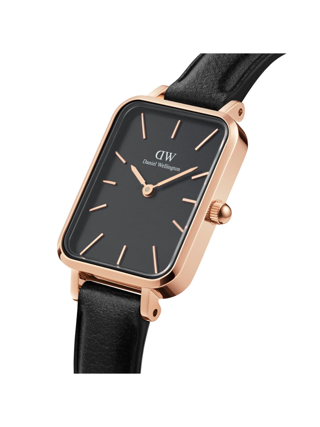 Daniel Wellington Quadro 20x26mm Black Dial Women Analog Watch DW00100435