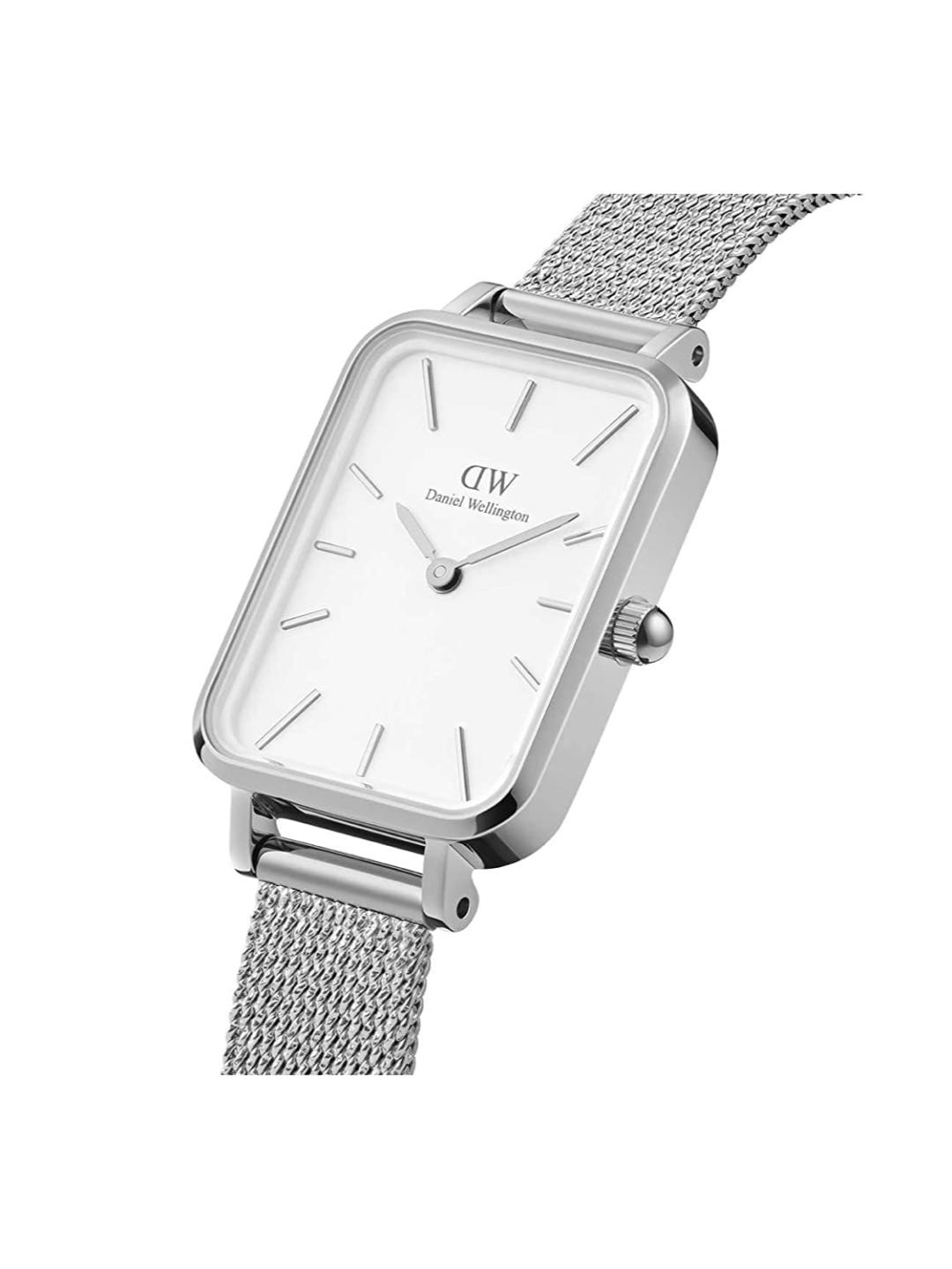 Daniel Wellington Quadro 20x26mm White Dial Women Analog Watch DW00100438
