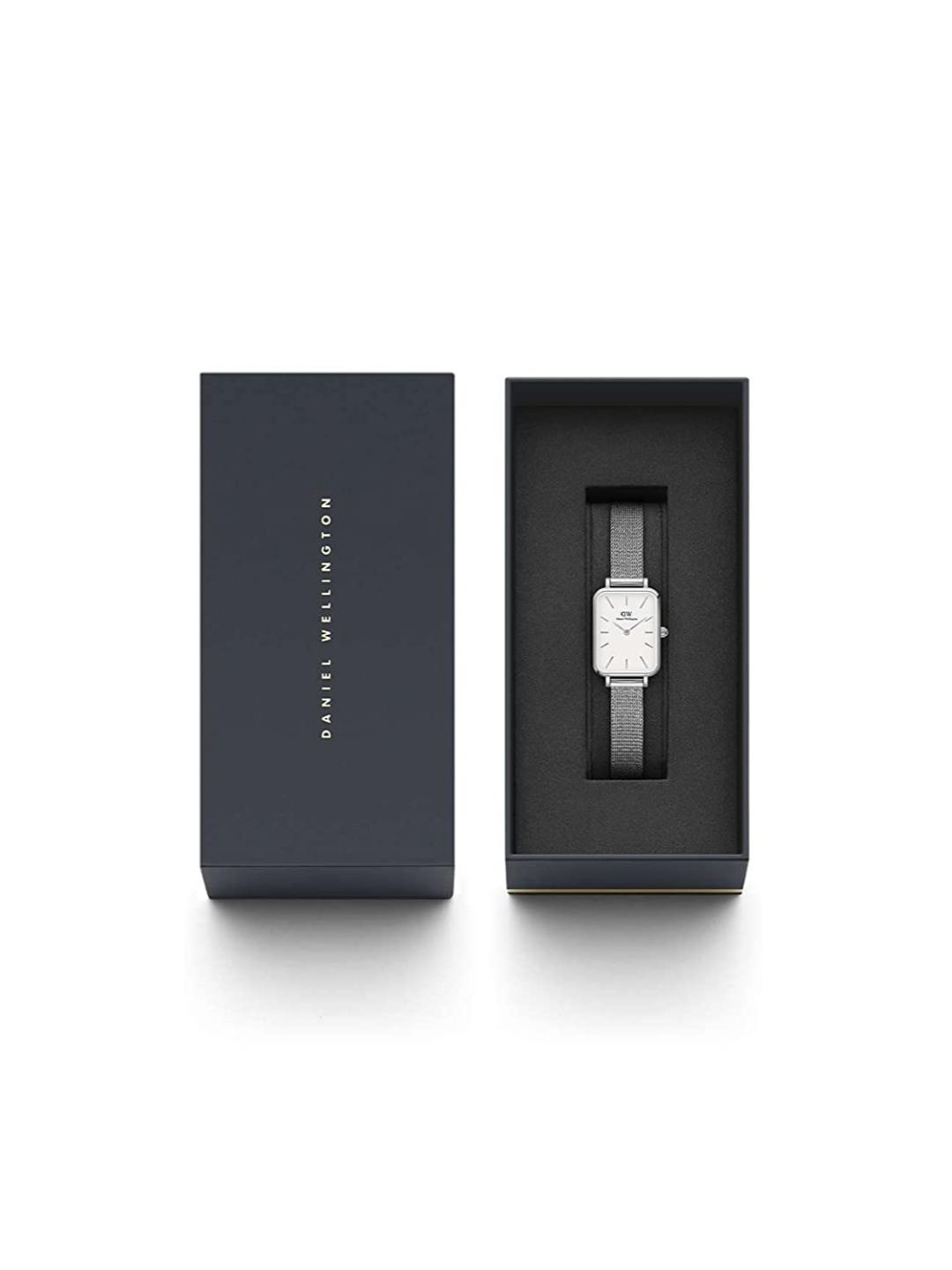 Daniel Wellington Quadro 20x26mm White Dial Women Analog Watch DW00100438