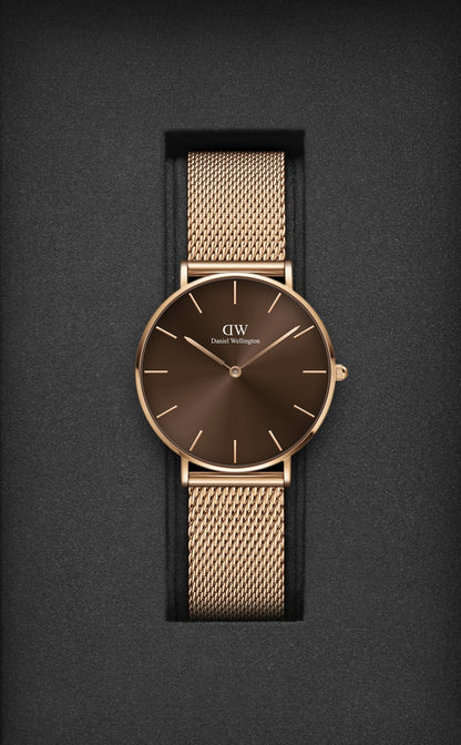 Daniel Wellington Brown Dial Unisex Analogue Watch - DW00100478