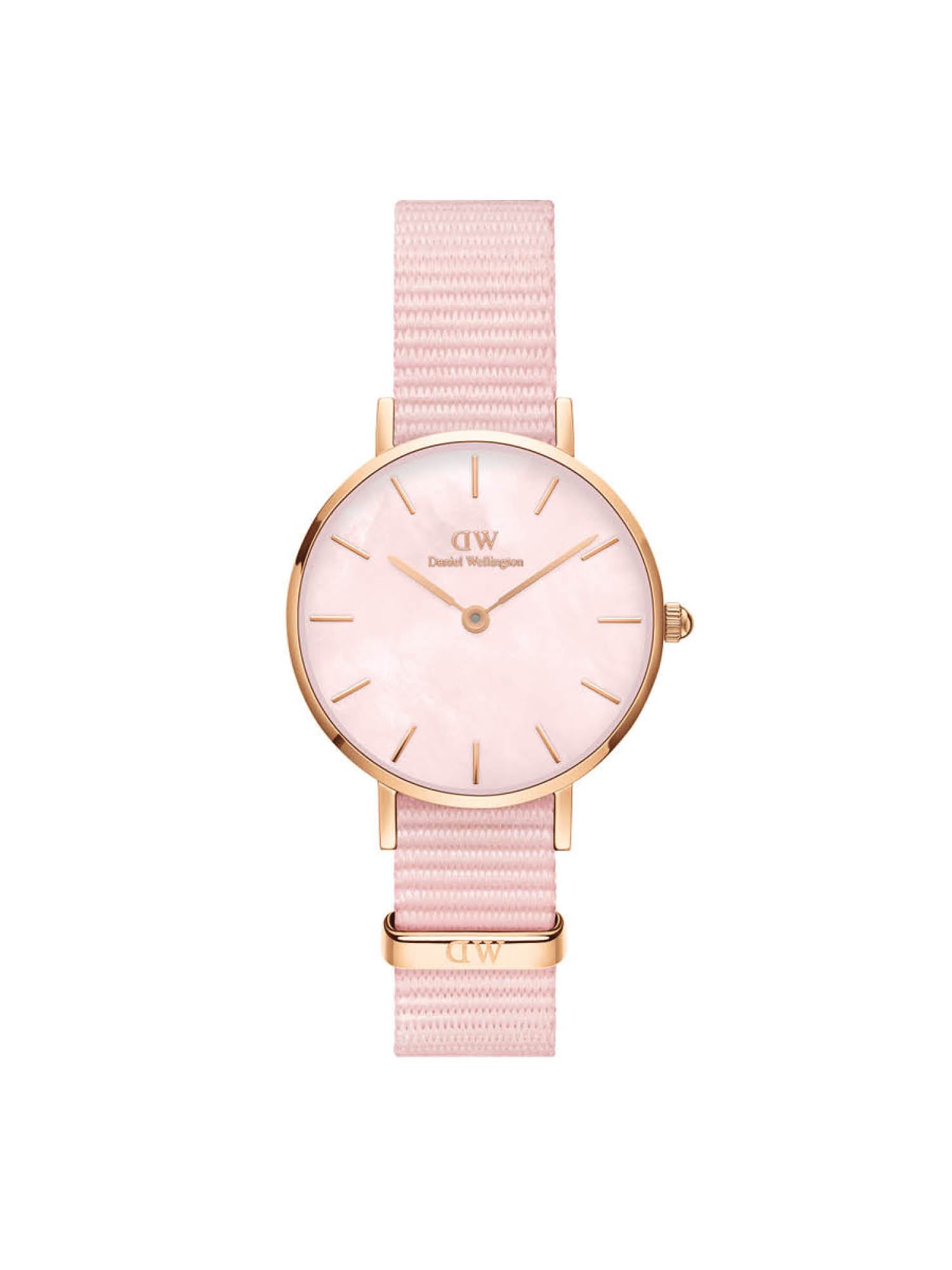 Daniel Wellington Mother of Pearl Pink Dial Women Analogue Watch  DW00100512