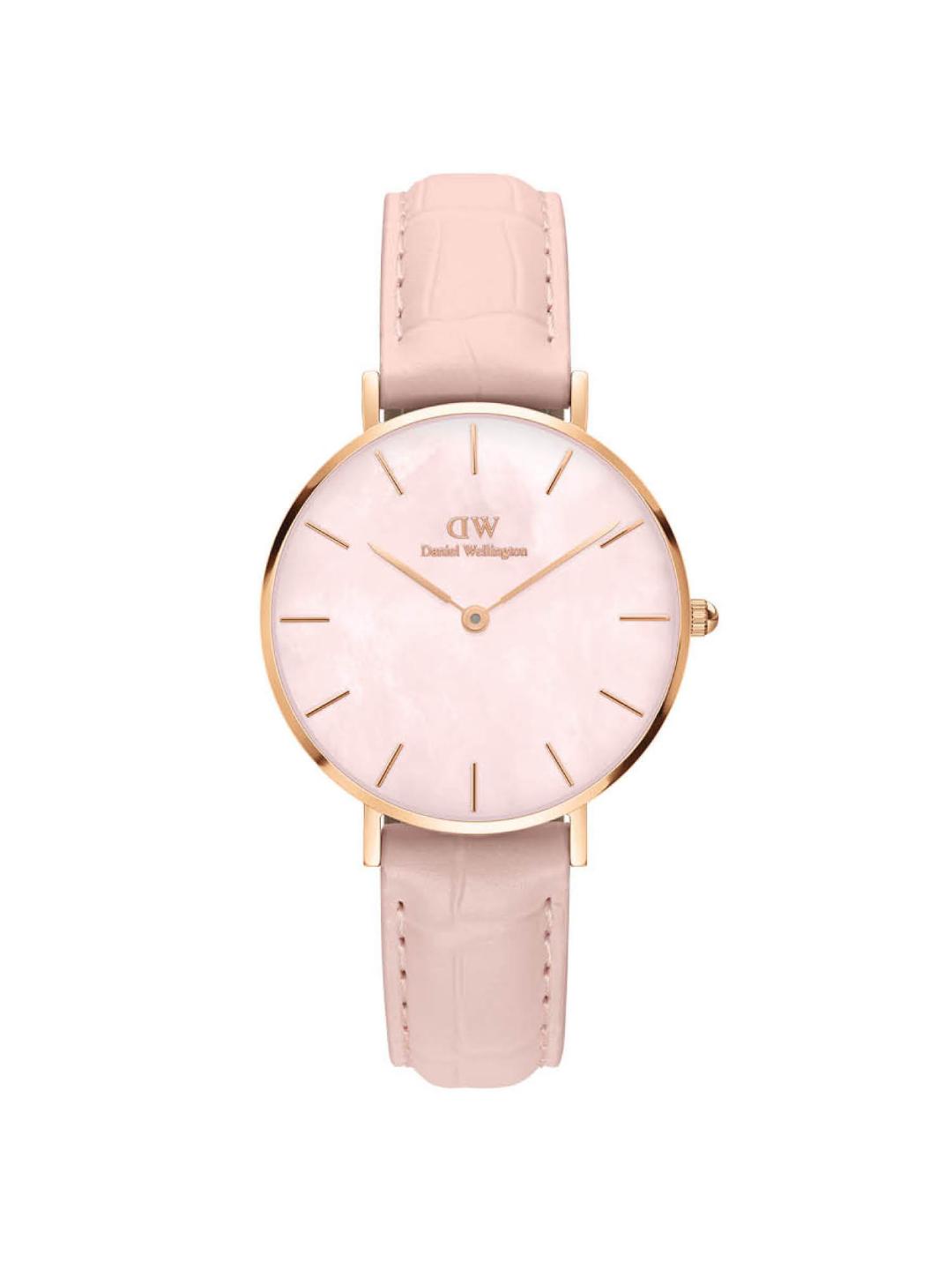 Daniel Wellington Petite 32mm Pink Dial Women Analog Watch- DW00100514