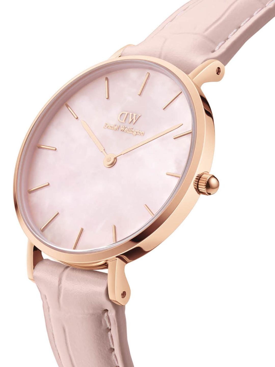 Daniel Wellington Petite 32mm Pink Dial Women Analog Watch- DW00100514