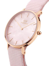 Daniel Wellington Mother of Pearl Pink Dial Women Analogue Watch  DW00100515