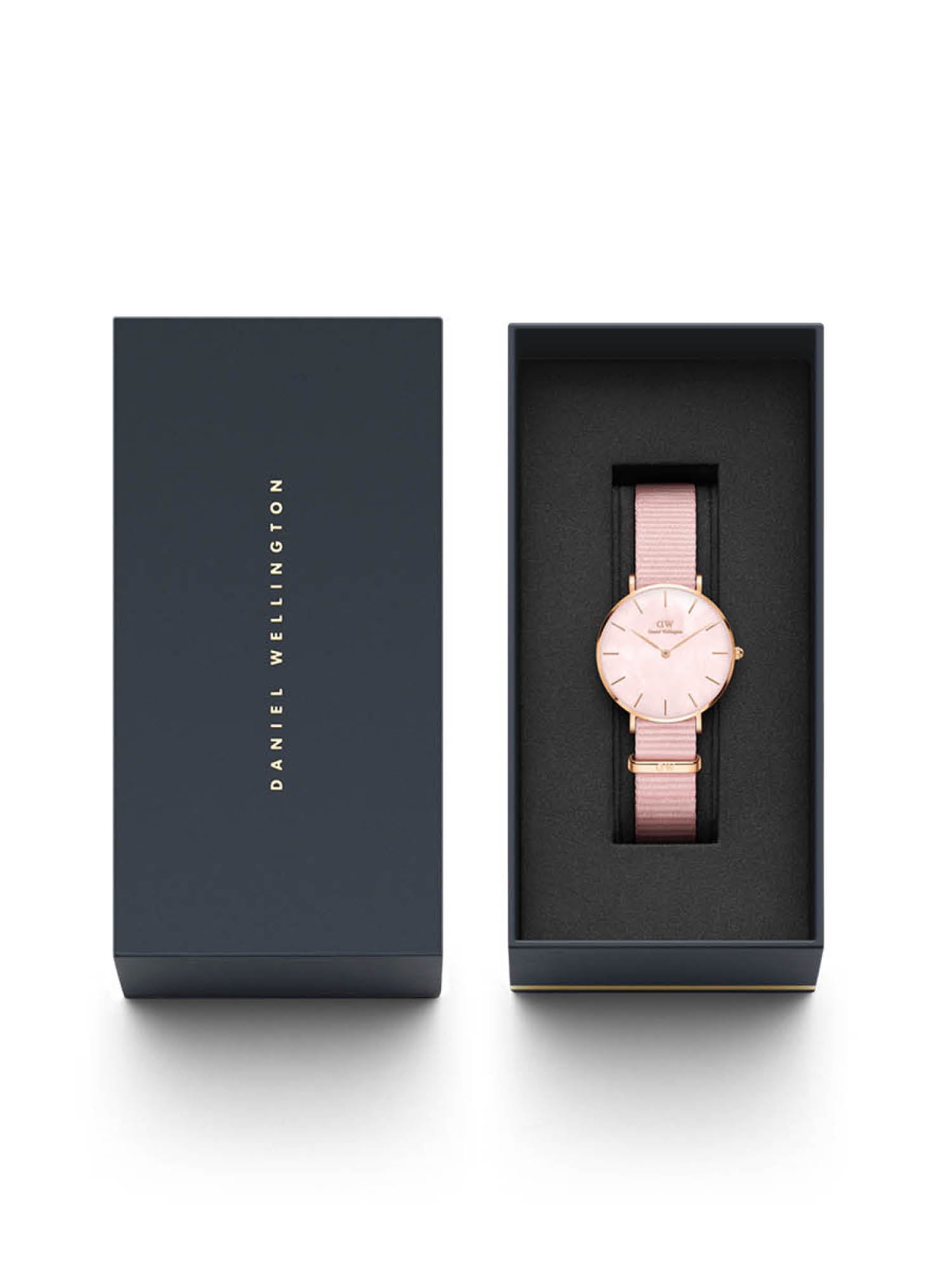 Daniel Wellington Mother of Pearl Pink Dial Women Analogue Watch  DW00100515