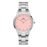Daniel Wellington Women 32 mm Quartz Analog Pink Dial Stainless Steel Strap Watch DW00100535