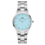 Daniel Wellington Iconic Link 28 mm Blue Dial Women Analogue Watch  DW00100540