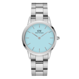Daniel Wellington Iconic Link 32 mm Blue Dial Women Analogue Watch  DW00100541