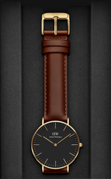 Daniel Wellington Black Dial Unisex Analogue Watch  DW00100545