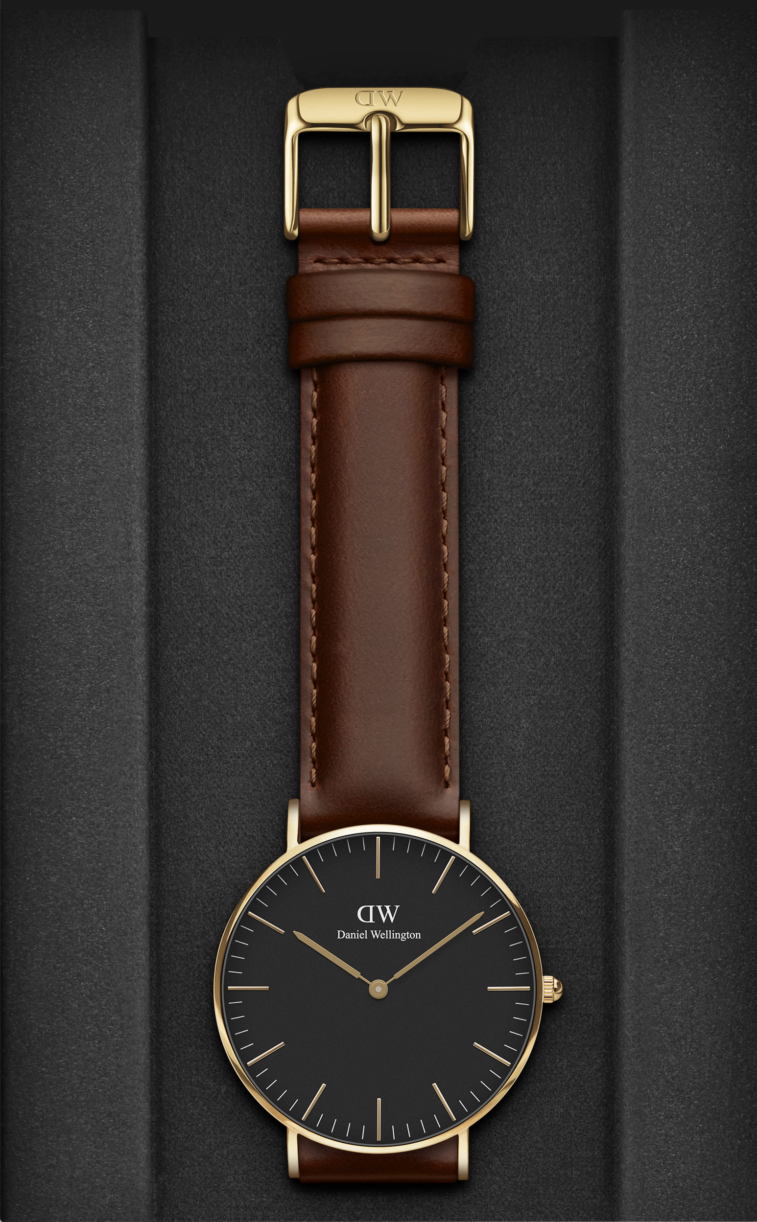 Daniel Wellington Black Dial Unisex Analogue Watch  DW00100545