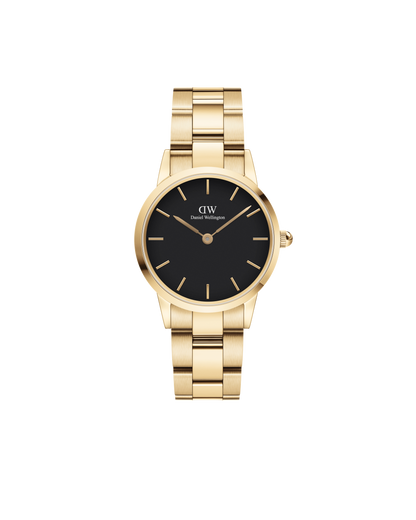 Daniel Wellington Iconic Link 28 mm Black Dial Women Analogue Watch - DW00100568