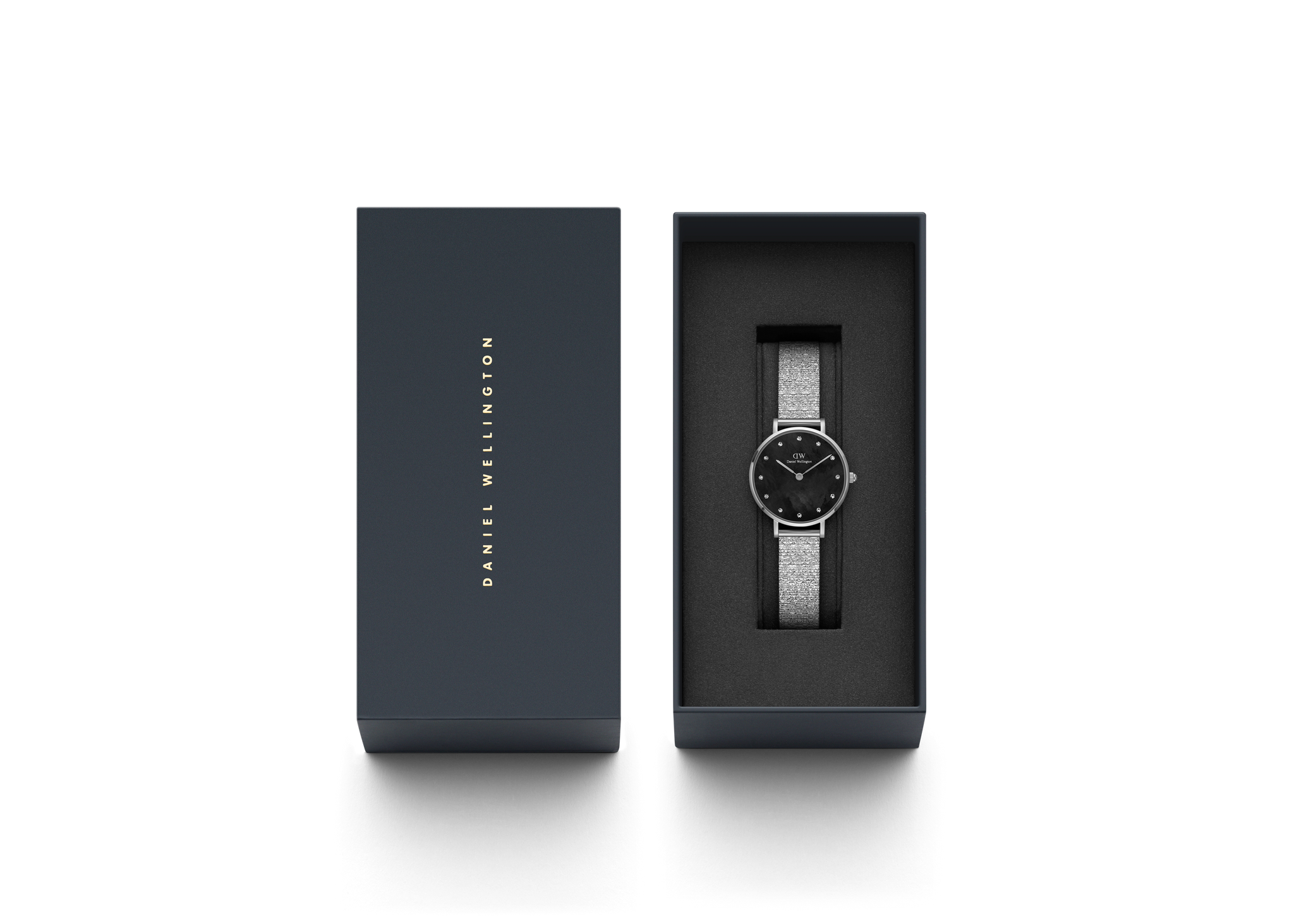 Daniel Wellington Mother of Pearl Black Dial Women Analogue Watch  DW00100593