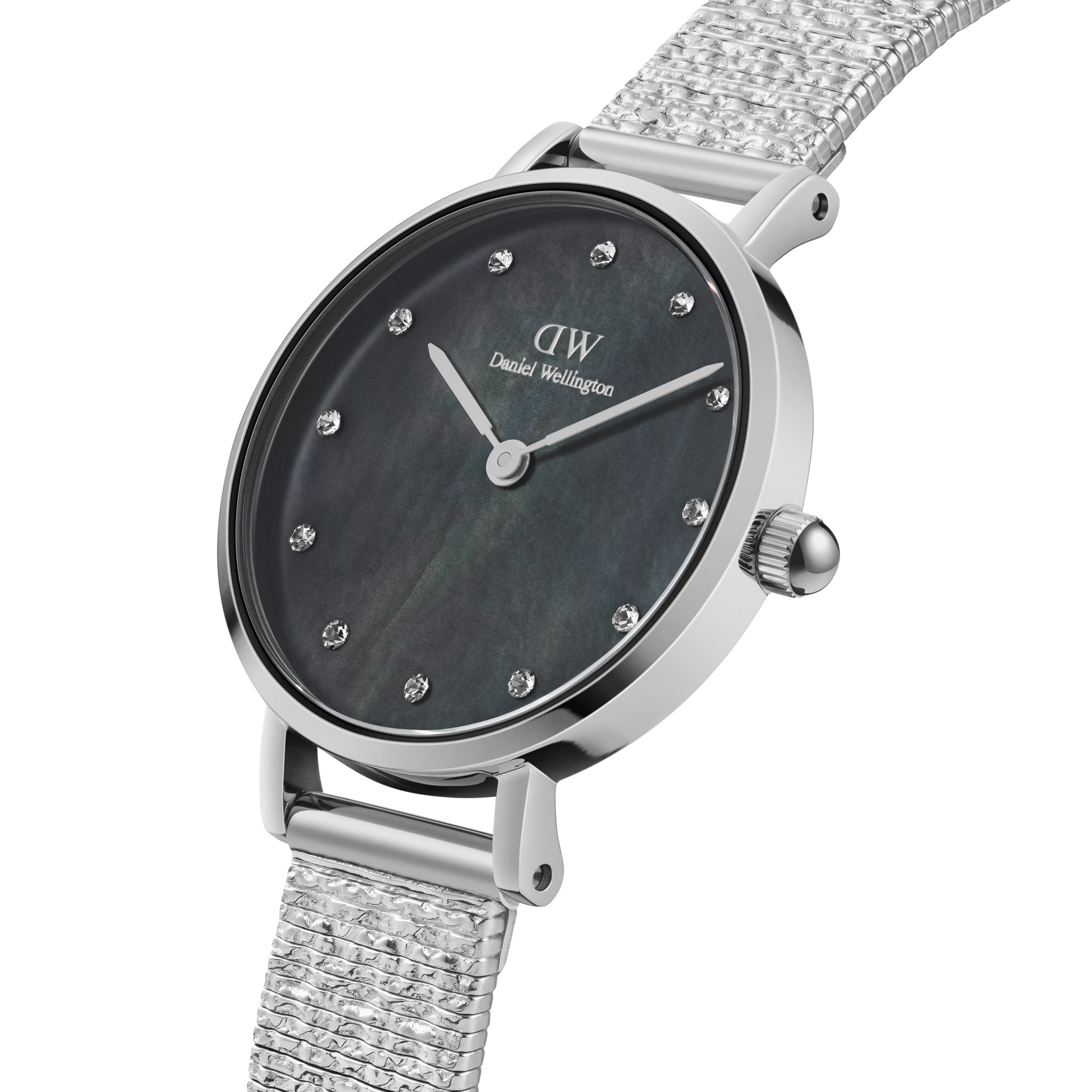 Daniel Wellington Mother of Pearl Black Dial Women Analogue Watch  DW00100593