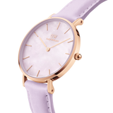 Daniel Wellington Mother of Pearl Purple Dial Women Analogue Watch  DW00100634