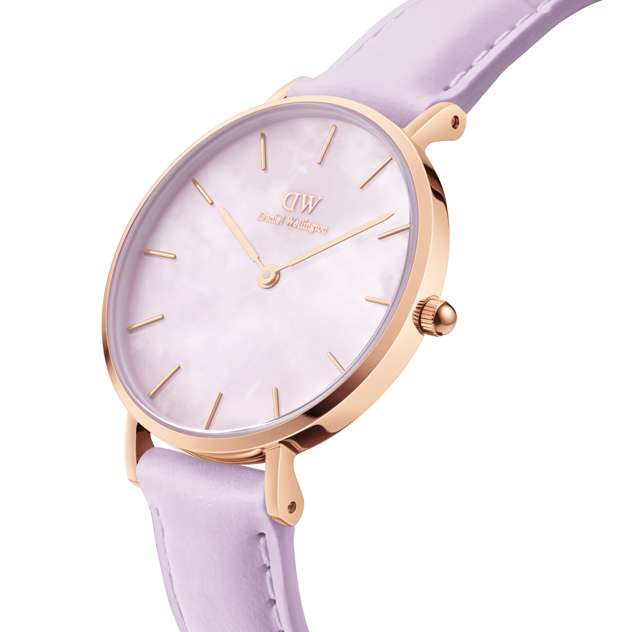 Daniel Wellington Mother of Pearl Purple Dial Women Analogue Watch  DW00100634