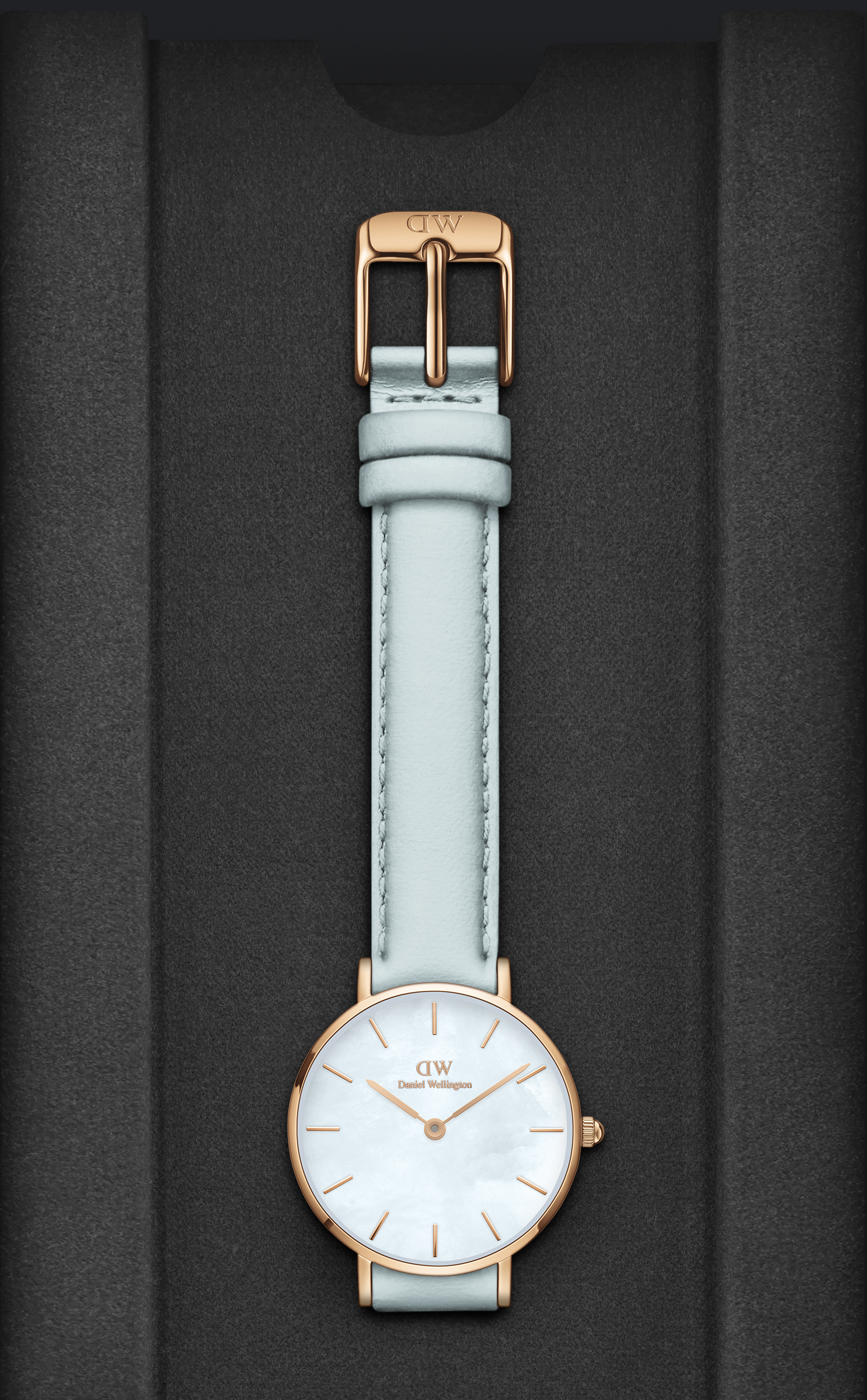 Daniel Wellington Petite 28 mm Blue Dial Women Analogue Watch  DW00100635