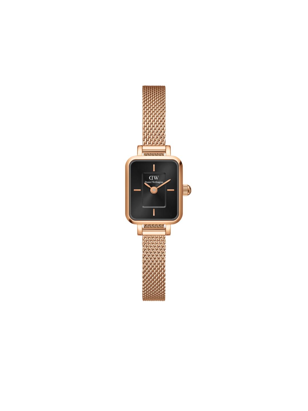 Daniel Wellington Quadro 15.4x18.2mm Black Dial Women Analog Watch DW00100647