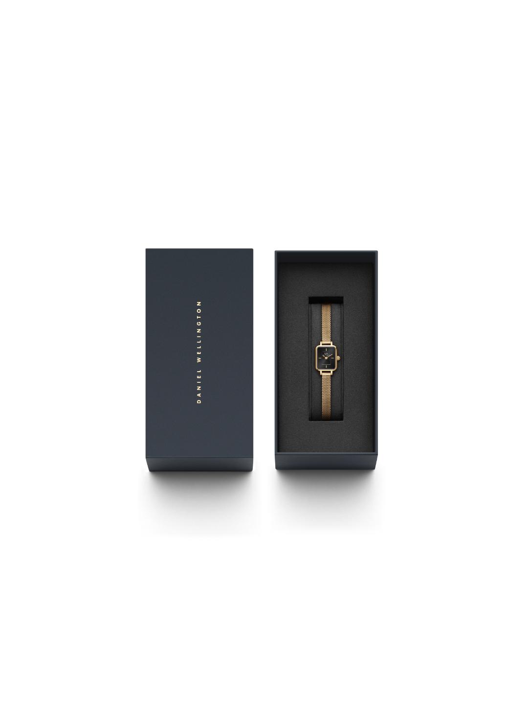 Daniel Wellington Quadro 15.4x18.2mm Black Dial Women Analog Watch DW00100652