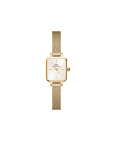 Daniel Wellington Quadro 15.4x18.2mm Gold Dial Women Analog Watch DW00100656