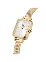 Daniel Wellington Quadro 15.4x18.2mm Gold Dial Women Analog Watch DW00100656