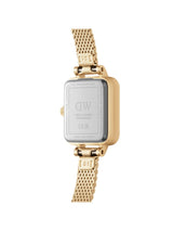 Daniel Wellington Quadro 15.4x18.2mm Gold Dial Women Analog Watch DW00100656