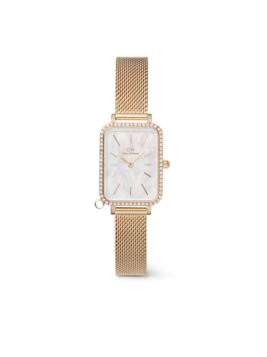 Daniel Wellington Quadro 20x26mm White Dial Women Analog Watch DW00100749