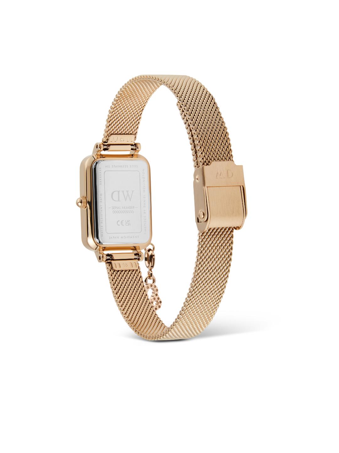 Daniel Wellington Quadro 20x26mm White Dial Women Analog Watch DW00100749