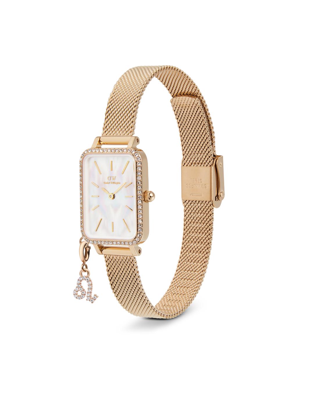 Daniel Wellington Quadro 20x26mm White Dial Women Analog Watch DW00100749