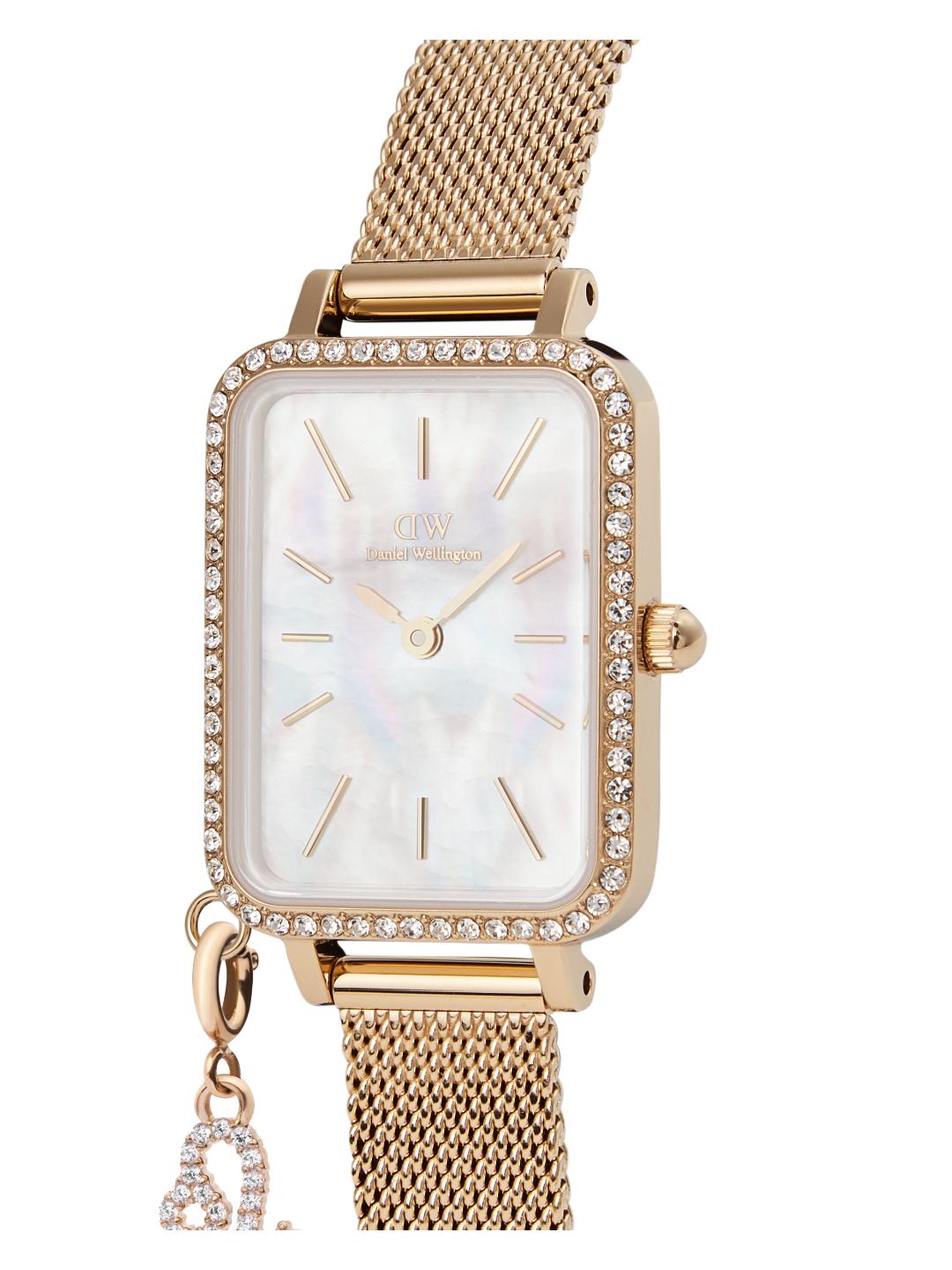 Daniel Wellington Quadro 20x26mm White Dial Women Analog Watch DW00100749