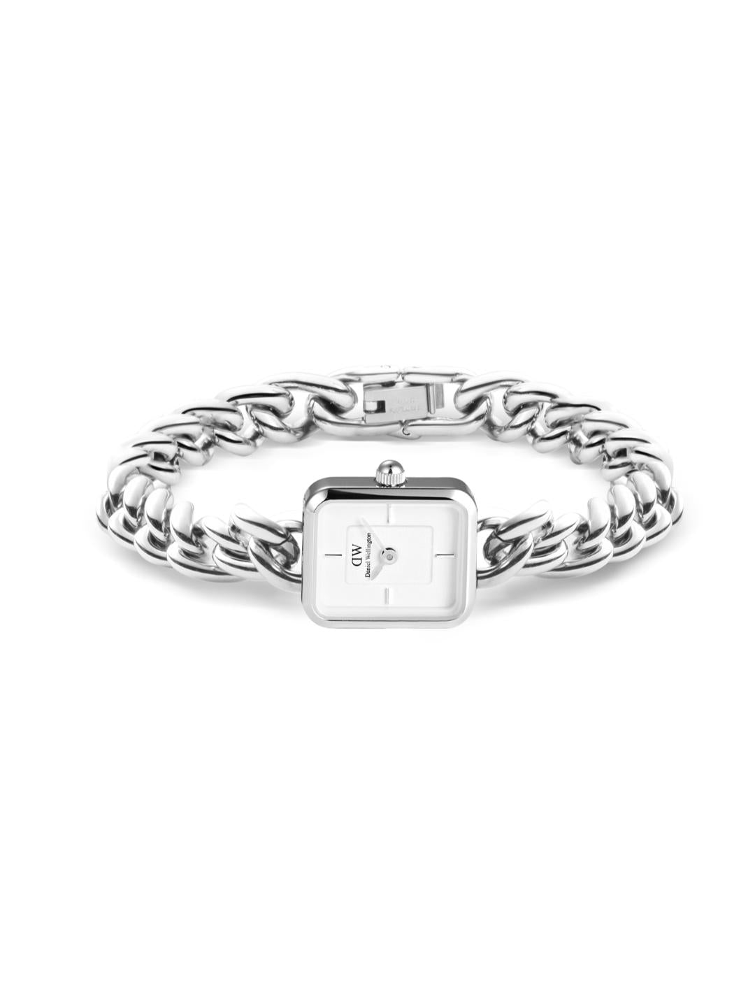 Daniel Wellington Jolie Chain Women 15.4x18.2 Silver Analog Watch DW00100834