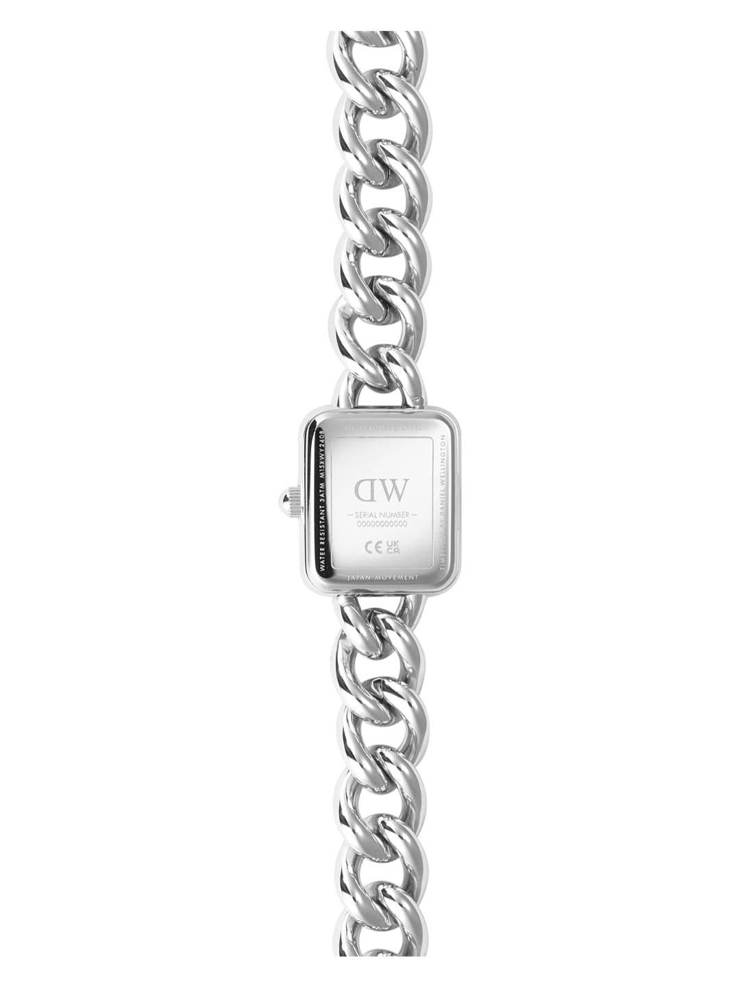 Daniel Wellington Jolie Chain Women 15.4x18.2 Silver Analog Watch DW00100834
