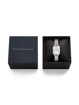 Daniel Wellington Quadro Women 20x26 Roman Numerals Date Sterling White Watch DW00100863