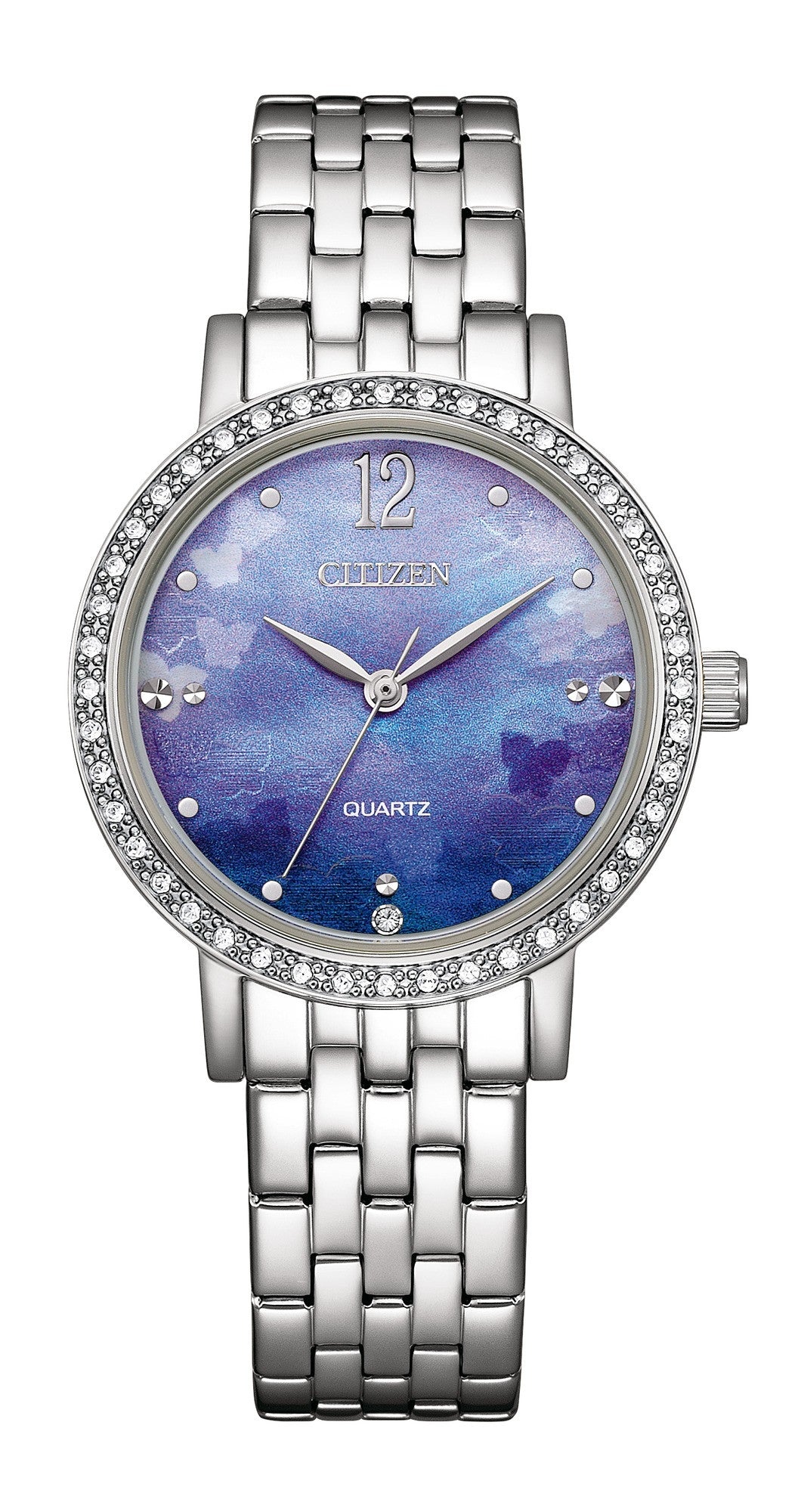 Citizen Quartz 3 hands 31.2 mm Light Blue Dial Women Watch- EL3100-55N