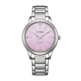 Citizen Eco-Drive 34 mm Pink Dial Women Analog Watch EM1220-58X