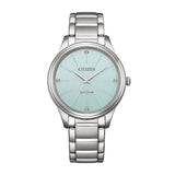 Citizen Eco-Drive 34 mm Blue Dial Women Analog Watch EM1220-58Y
