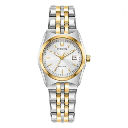 Citizen Eco-Drive 27 mm Size White Dial Women Analog Watch - EW2299-50A